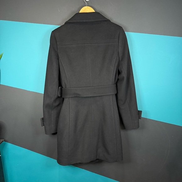 Babaton Black Double-Breasted Trench Coat Wool and Cashmere blend Large - Picture 6 of 16